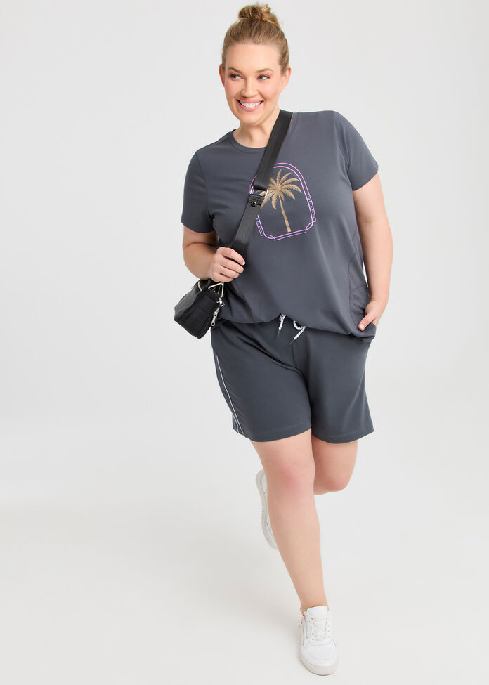 Cotton Piping Active Short, , hi-res
