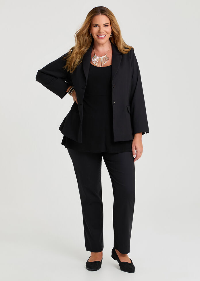 Editorial Two Button Jacket, , hi-res
