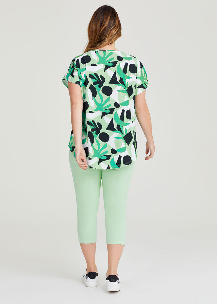 Shop Plus Size Cotton Abstract Icon T-shirt in Multi | Taking Shape NZ