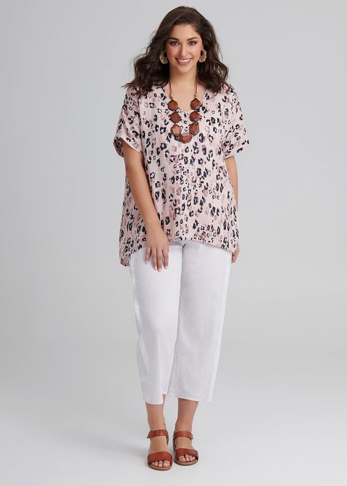 Linen Jamila Top, , hi-res