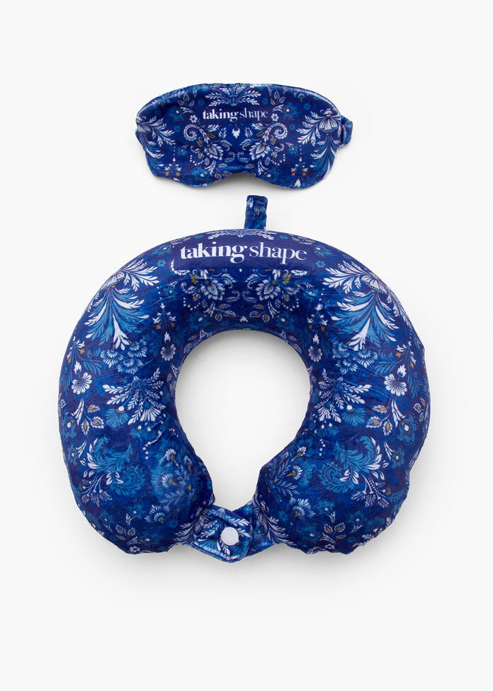 Packable Travel Pillow, BLUE, hi-res