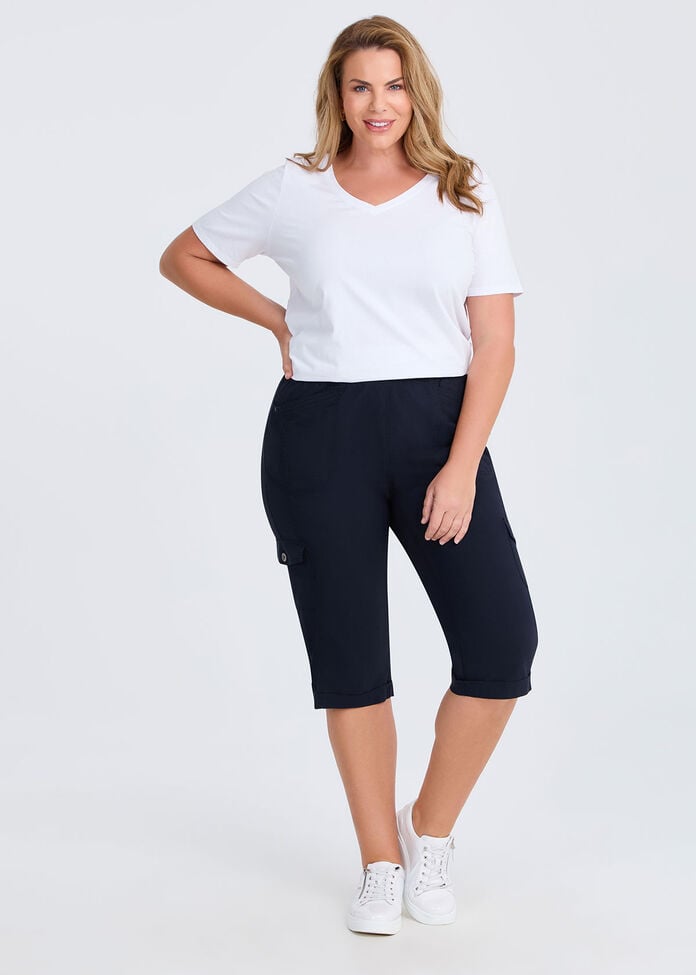 Castaway Rib Cargo Crop Pant, , hi-res