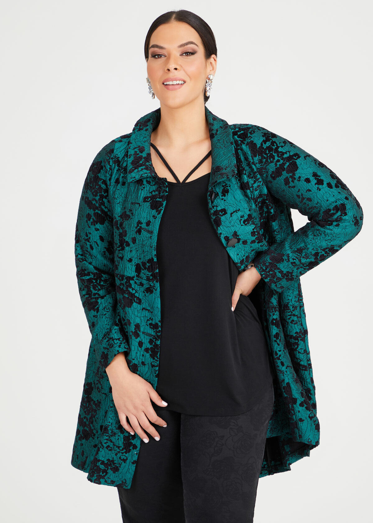 Women's plus 2024 size dress coat