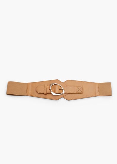 Wide Buckle Stretch Belt