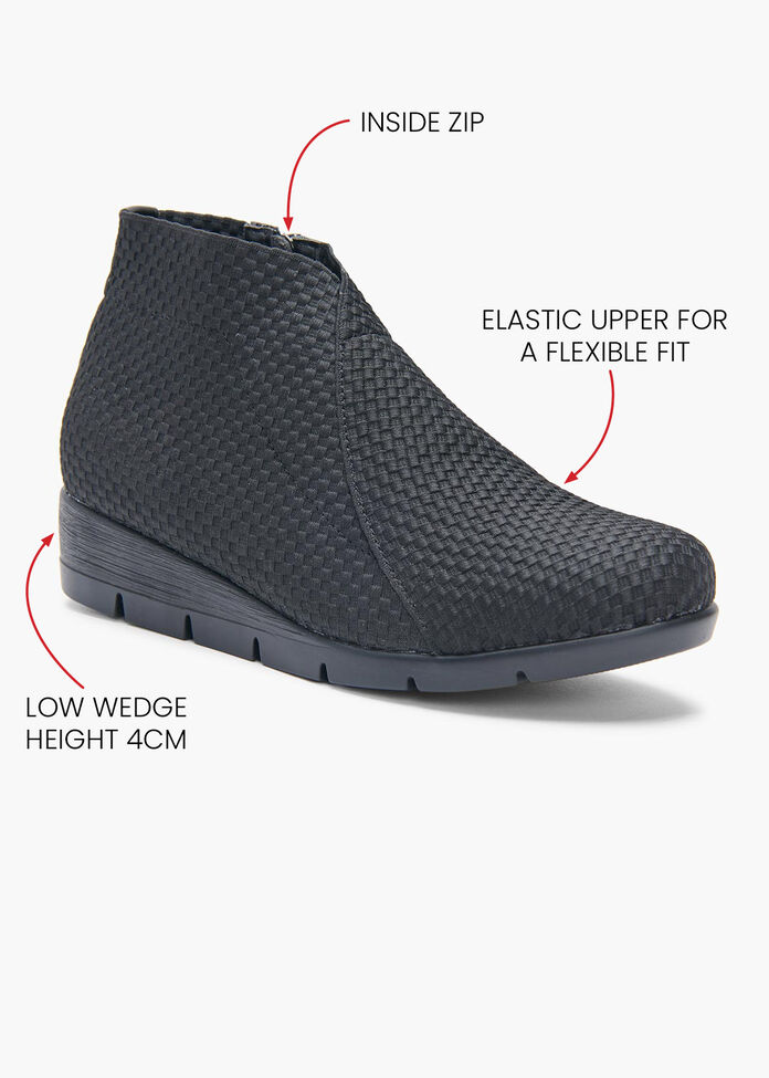 Evelyn Elastic Wedge Boot, , hi-res