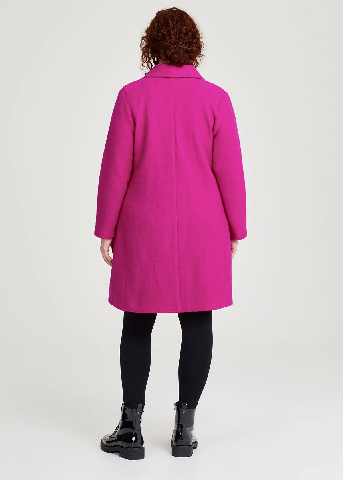 Shop Plus Size Morgan Boiled Wool Coat in Red Taking Shape AU