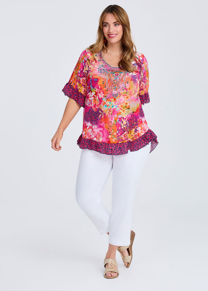 Salsa Ruffle Natural Top, , hi-res