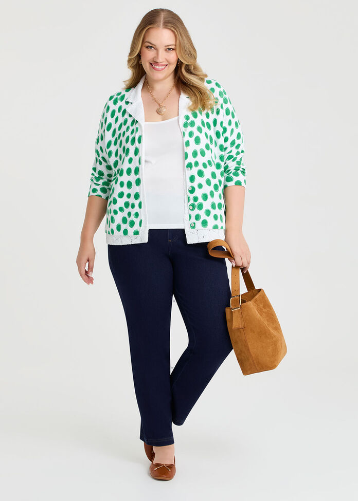 Pebble Spot Natural Cardigan, , hi-res