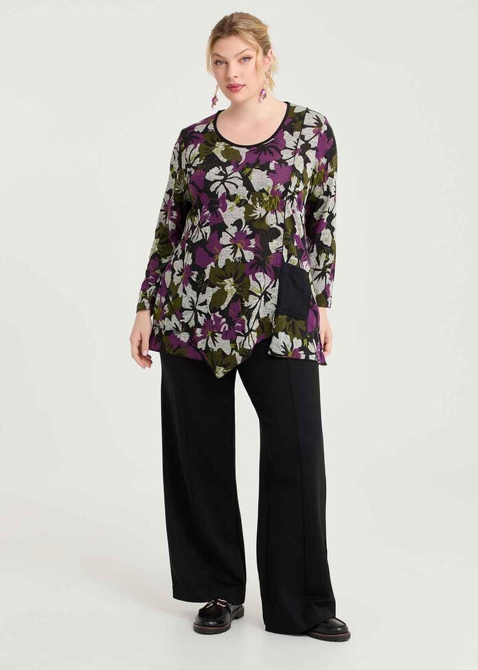 Aria Floral Snug Top, PRINT, hi-res