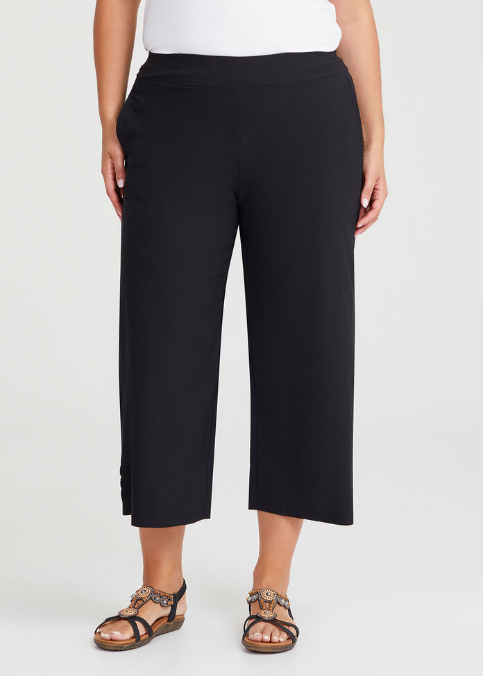 Bamboo Trapeze Solace Crop Pant, , hi-res