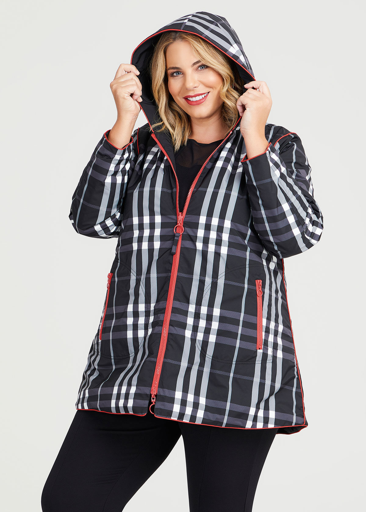 Plaid Black Reversible Jacket
