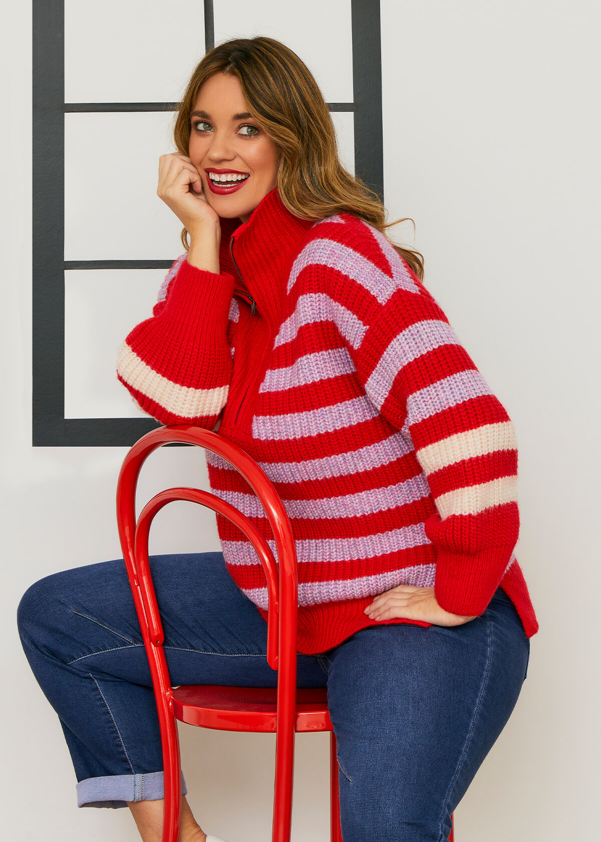 Plus size deals striped jumper