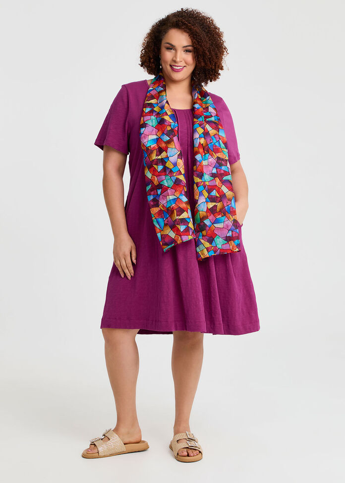 Multicolour Silk Scarf, , hi-res
