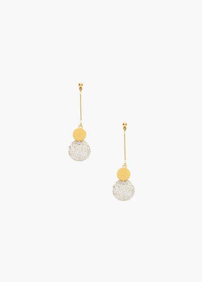 Gold Diamante Drop Earrings
