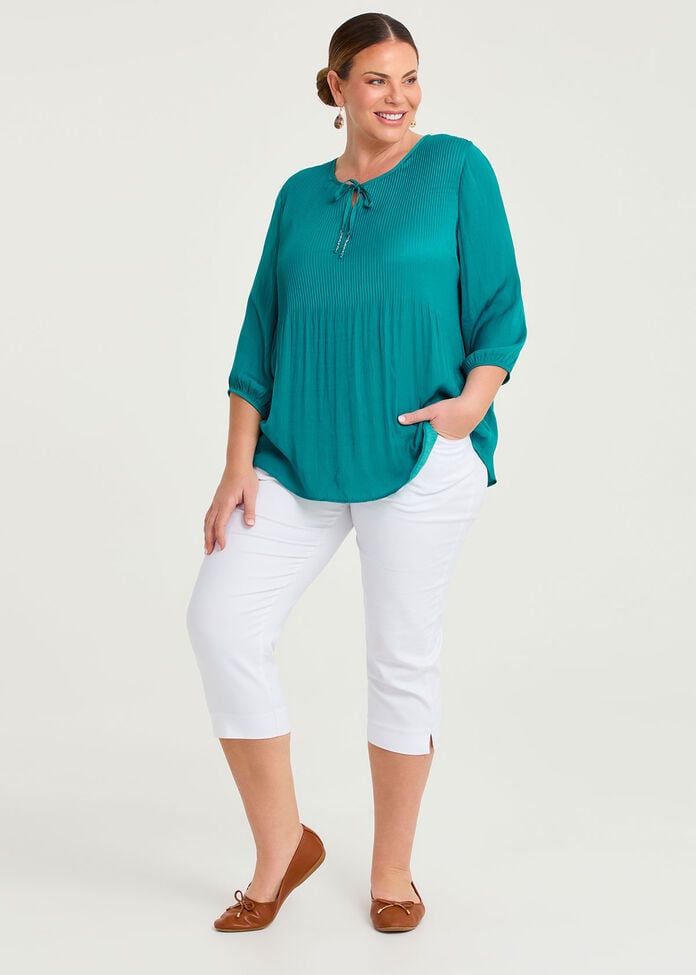 Luxe Weave Plisse Top, , hi-res