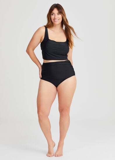 Plus Size High Waist Swim Briefs