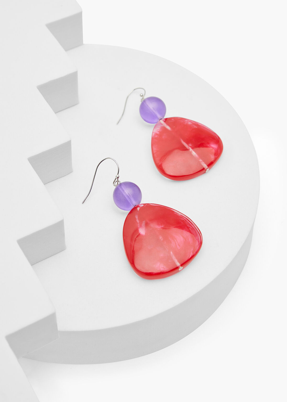 Resin drop earrings sale
