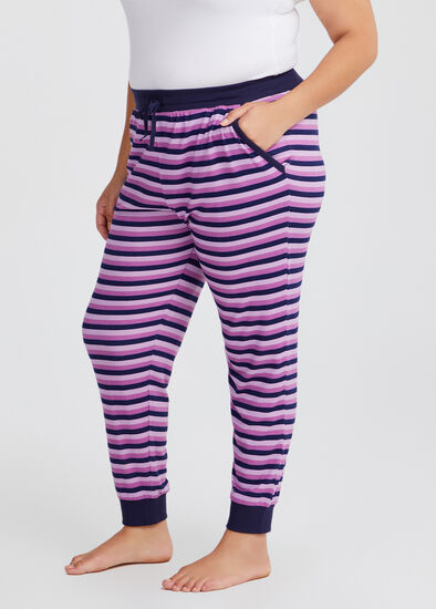 Plus Size Lounge Stripe Cuff Pant