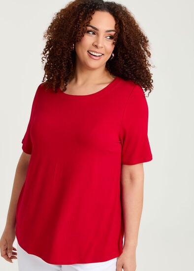 Plus Size Bamboo Foundation Round Neck Top