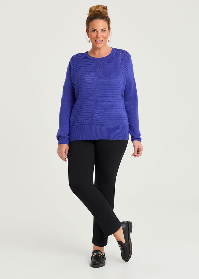 Rib Detail Jumper, COBALT, hi-res