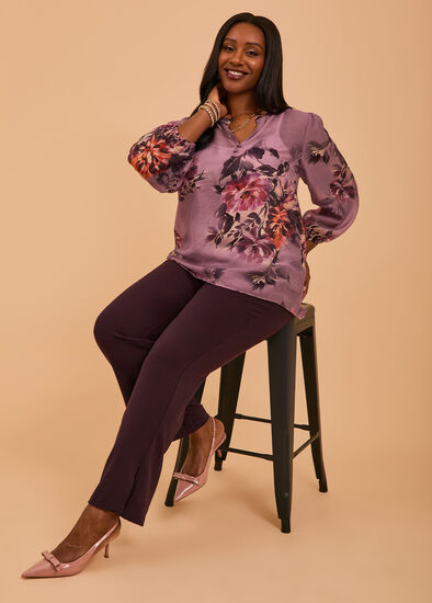 Plus Size Tailored Wide Leg Work Pant