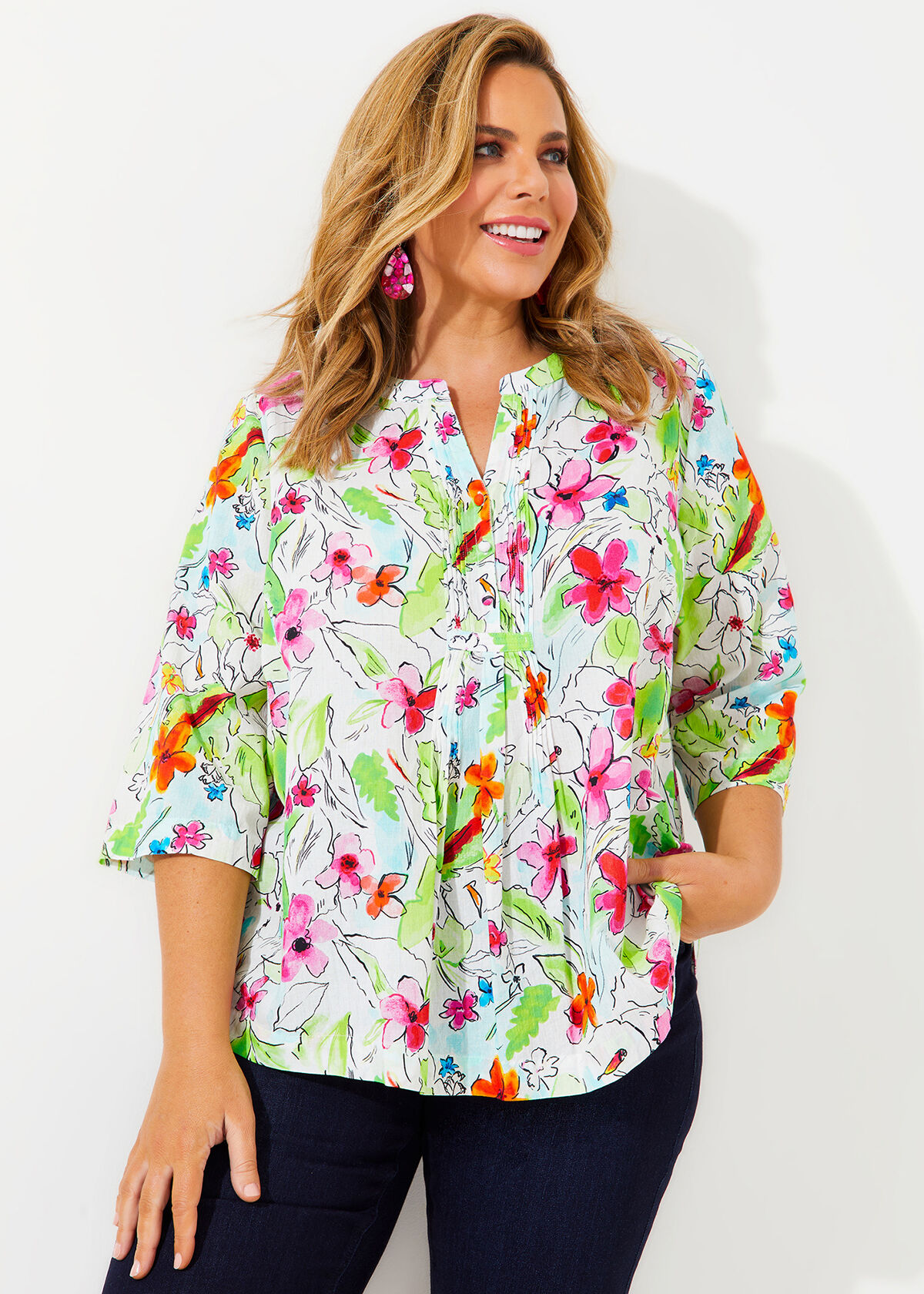 Plus Size Blouses Shirts Curve Button Down Tops Taking Shape AU