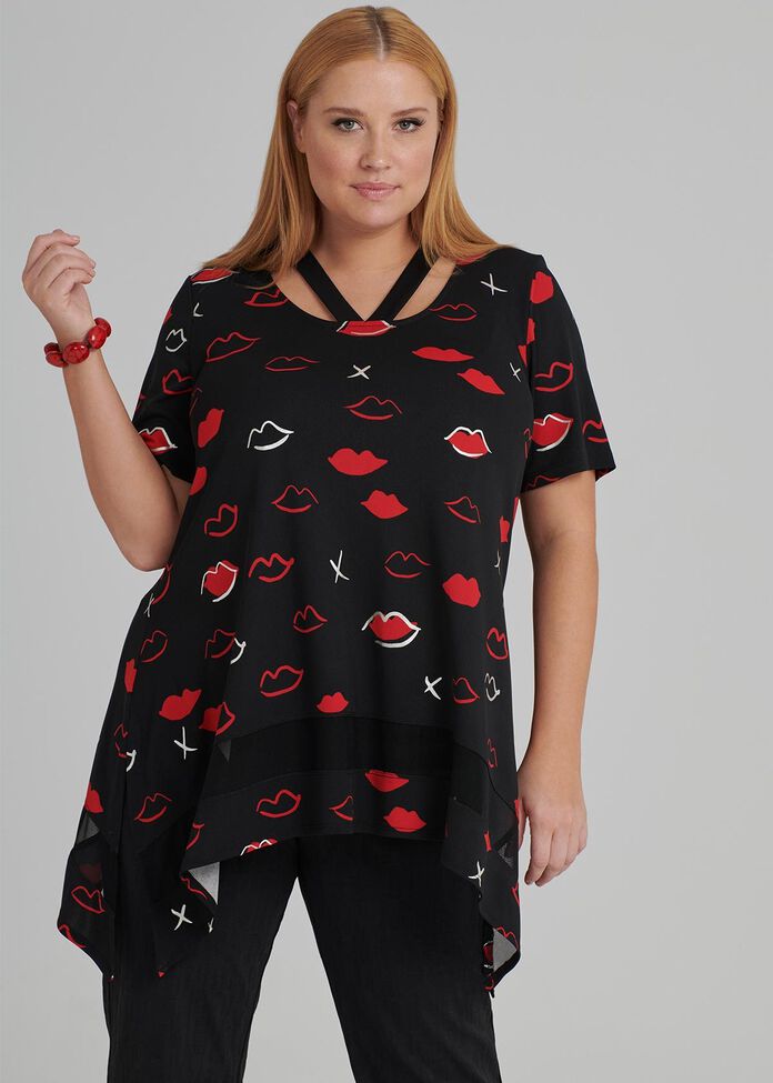 S/slv Kiss And Tell Strappy Top, , hi-res