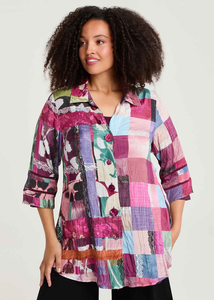 Berry Bliss Natural Spliced Shirt, , hi-res