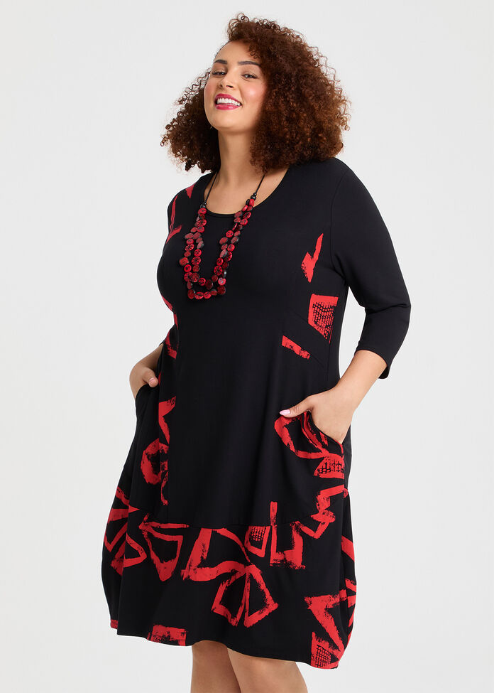 Rhapsody Spliced Natural Dress, , hi-res