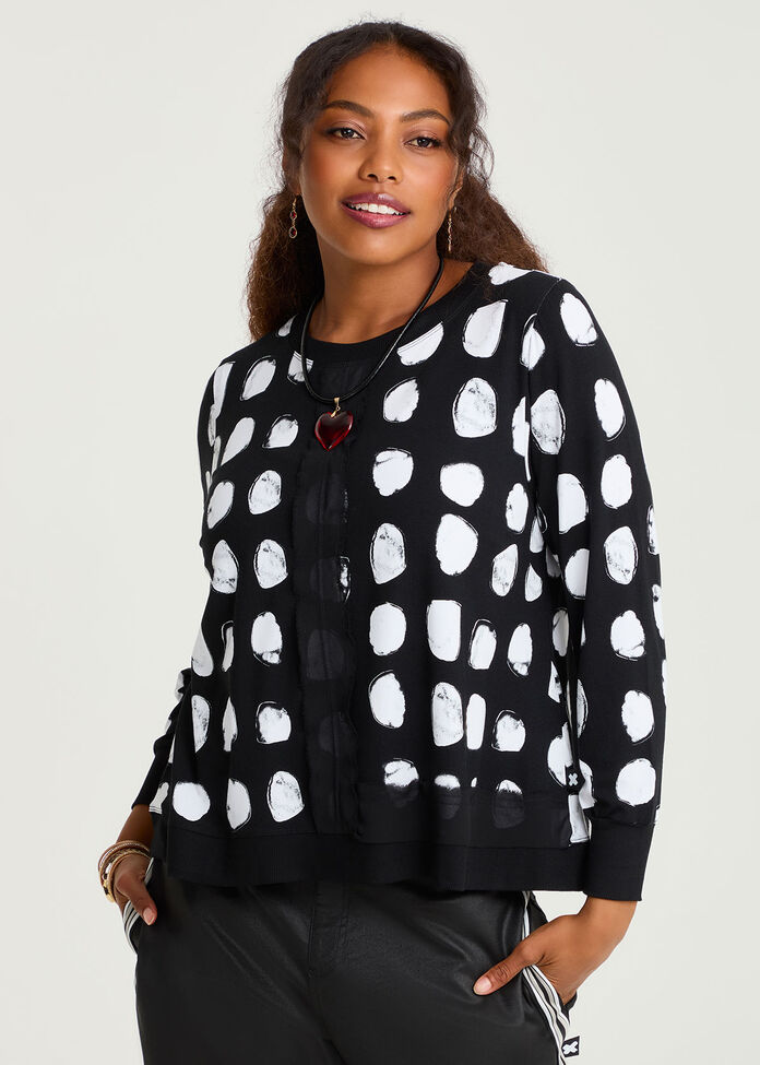 Natural Printed Obsession Top, , hi-res