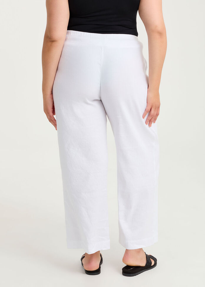 Pet Stretch Linen Relax Wide Pant, , hi-res