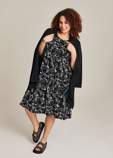 Plus Size Floral Empire Line Dress