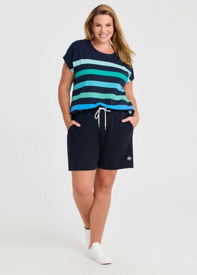 Plus Size Cotton Sideline Shorts