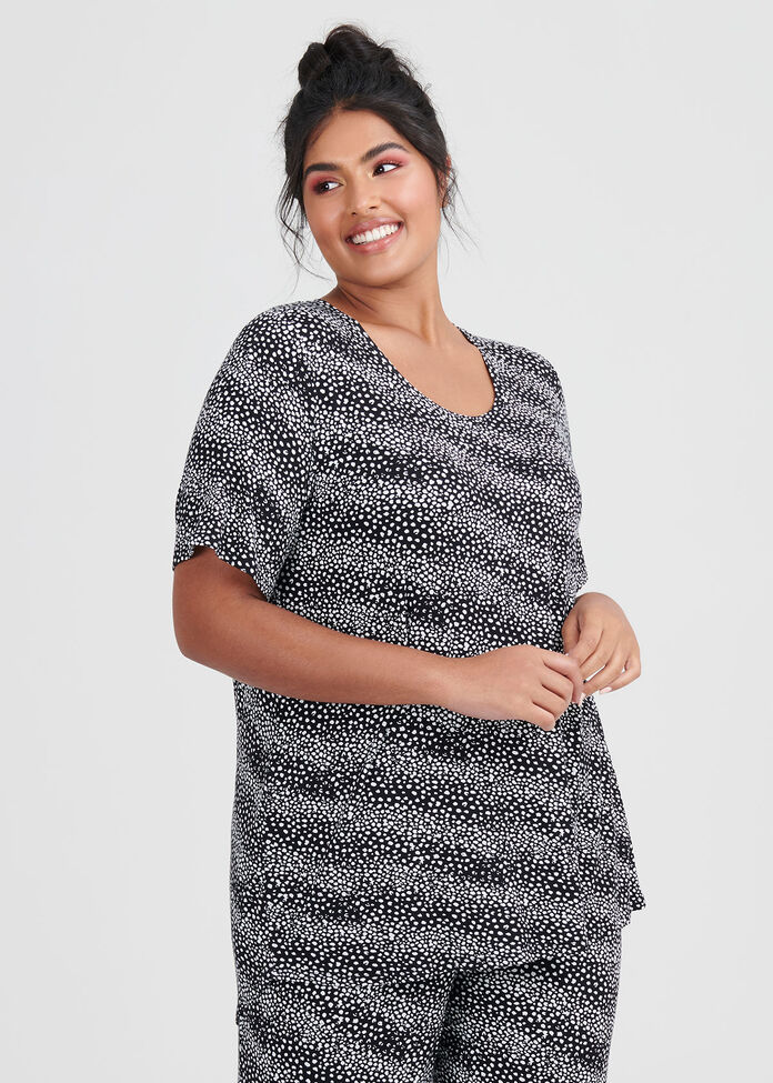 Natural Spot Pj Top, , hi-res