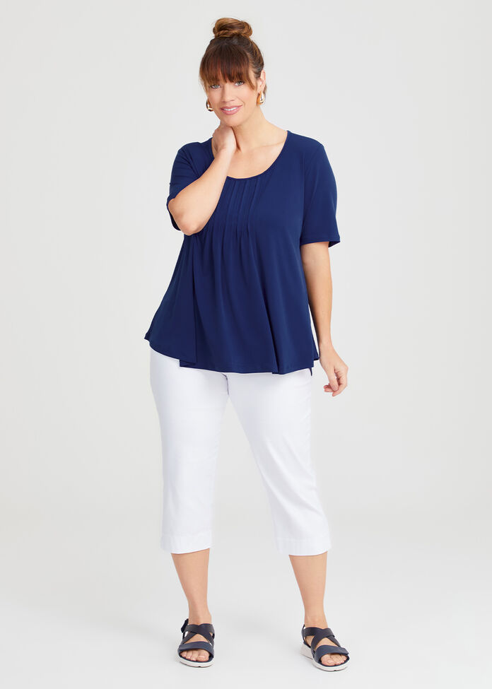 Pintuck Detail Top, , hi-res