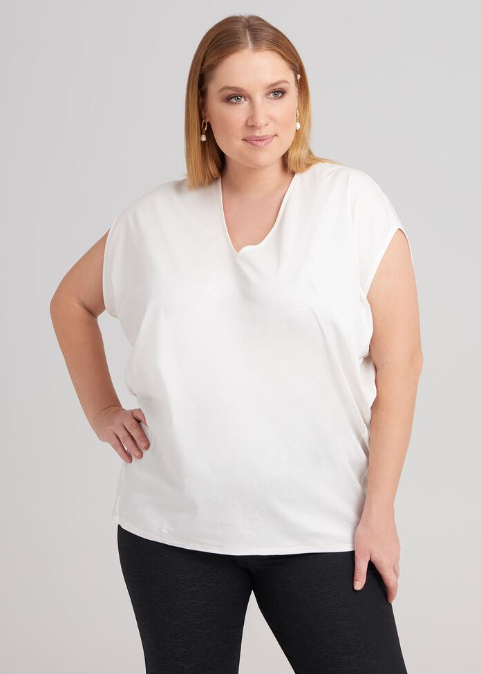 Shop Cocoon Knit Top in White in sizes 12 to 24 | Taking Shape