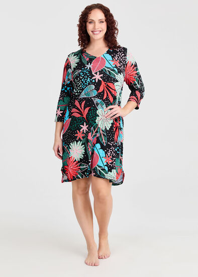 Plus Size Bamboo Floral Fiesta Nightie