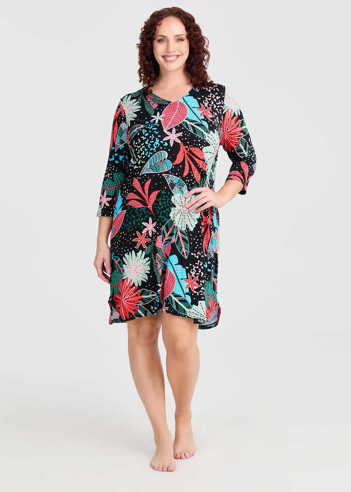Bamboo Floral Fiesta Nightie, , hi-res