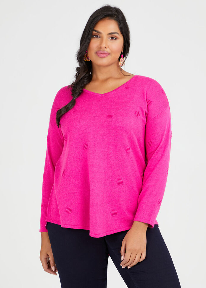 Bamboo Cotton V-neck Jumper, , hi-res