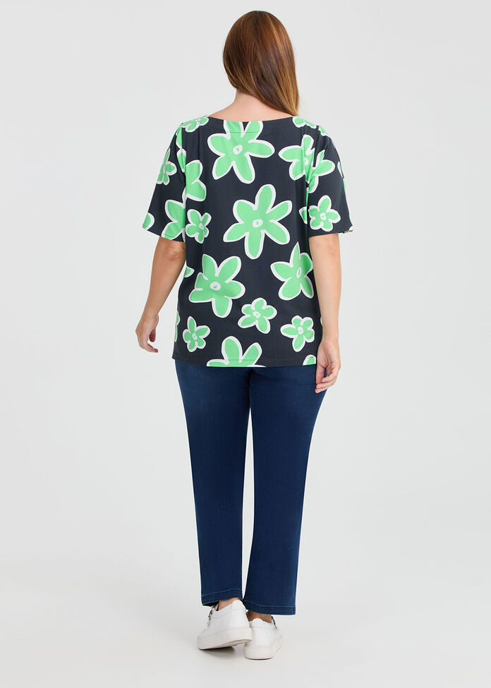 Giant Chest Pocket Floral Printed Crop Shirt (2 Colours) main image 0
