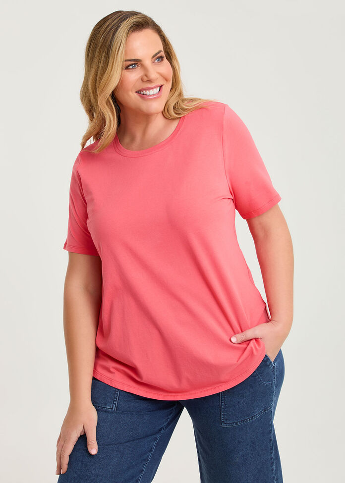 Organic Cotton Crew Neck T-shirt, , hi-res
