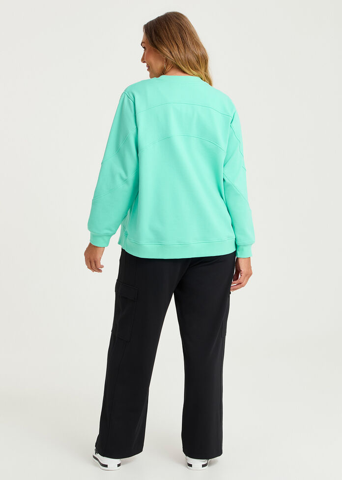 Cotton Blend Star Sweatshirt, , hi-res