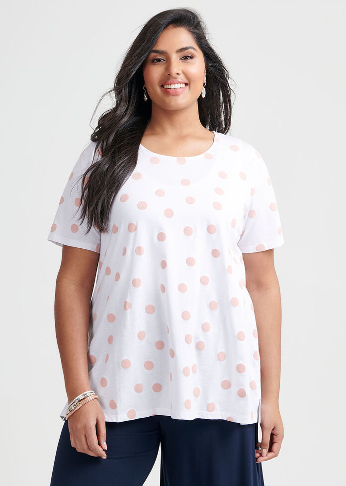 Organic Puff Spot Top, , hi-res