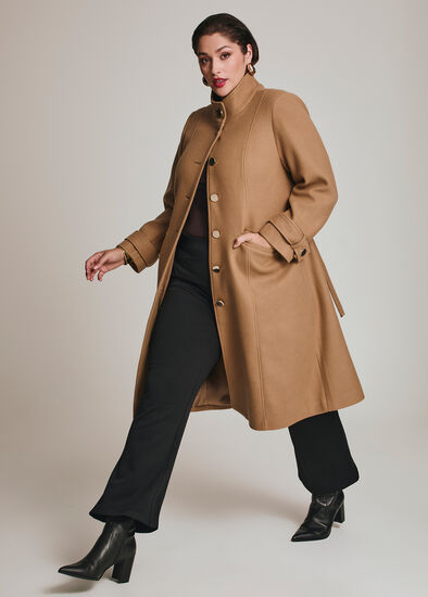 Plus Size Funnel Melton Outfit