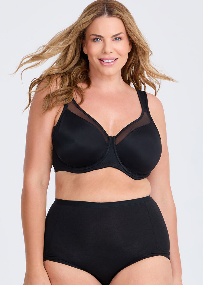 Side Smoothing Mesh T-shirt Bra, , hi-res