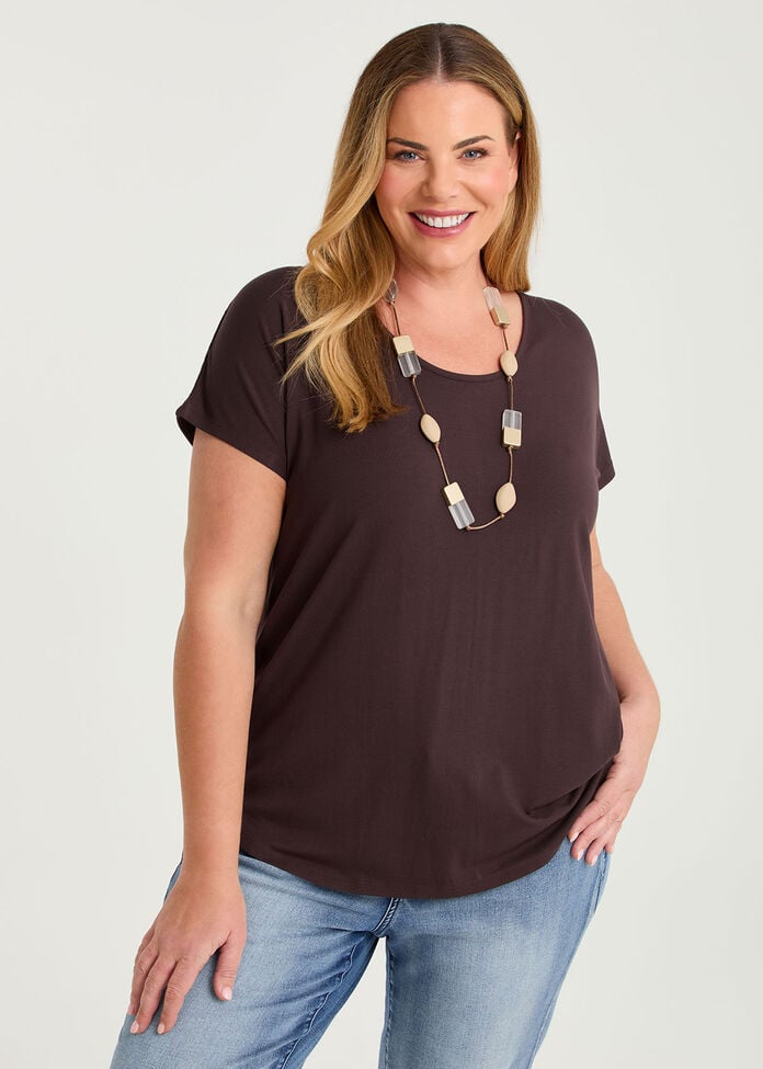 Natural Round Neck Everyday T-shirt, , hi-res