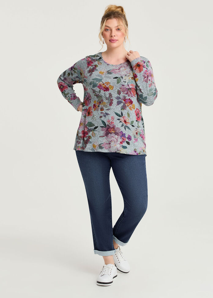 Bamboo Cosy Meadow Floral Top, , hi-res
