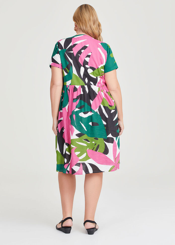 Shop Plus Size Cotton Pocket Holiday Dress in Multi | Taking Shape NZ