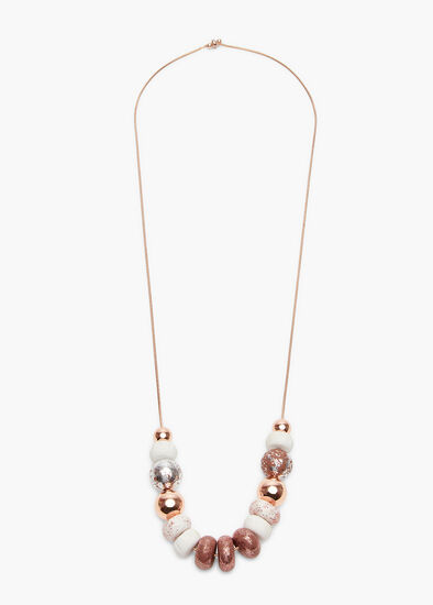 Plus Size Polymer Brown Tones Necklace