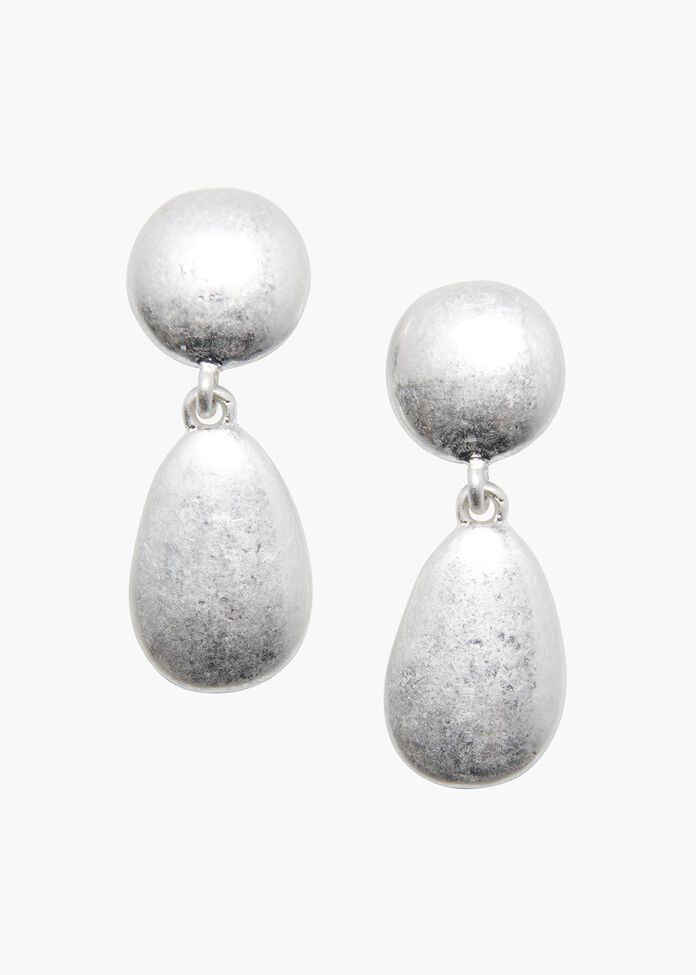 Frosted Drop Earrings, , hi-res